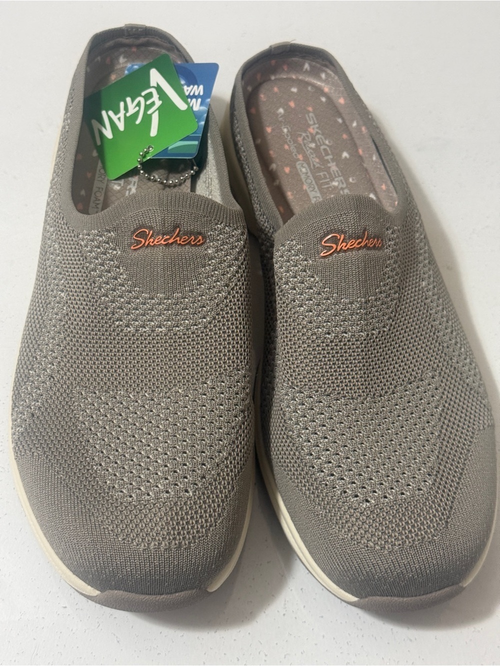 Skechers Slip-On Knit Walking Shoes - Taupe - Picture 4 of 9